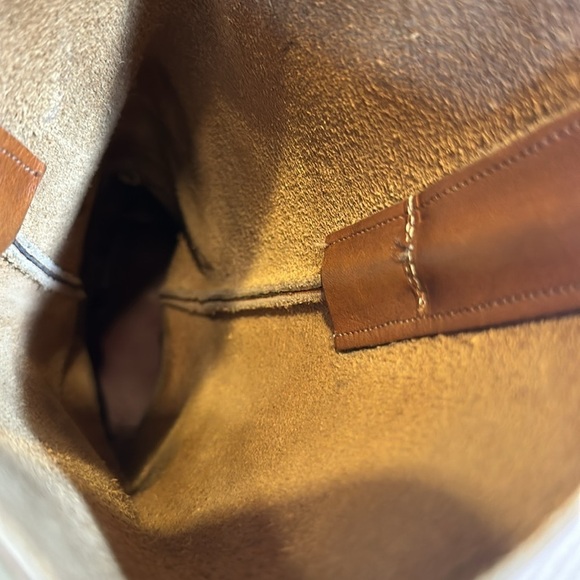Camel brown heeled leather cowboy western boots with new soles had pull tabs - Picture 9 of 15